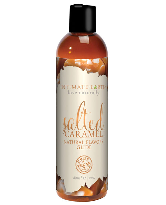 Intimate Earth Natural Flavors Glide – 60 ml Salted Caramel
