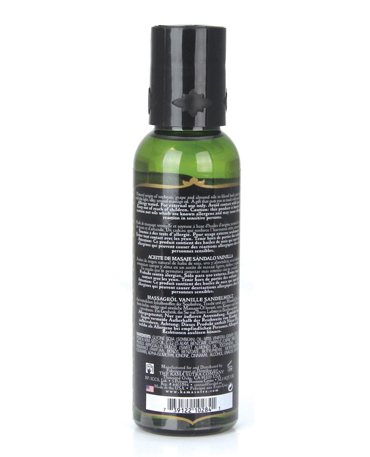 Kama Sutra Naturals Massage Oil - 2 oz Vanilla Sandalwood