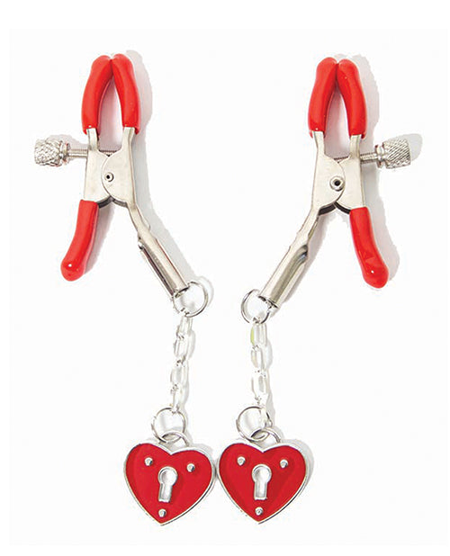 Sexy AF Nipple Clamps - Red Heart Charms