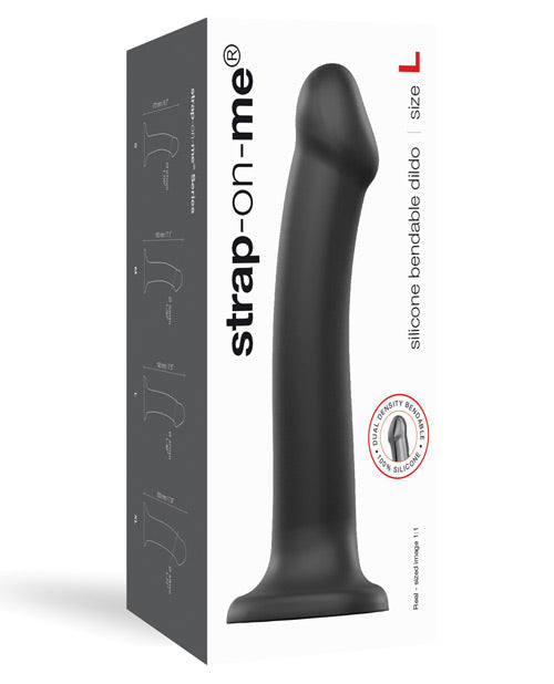 Strap on Me Silicone Bendable Dildo Large - Black