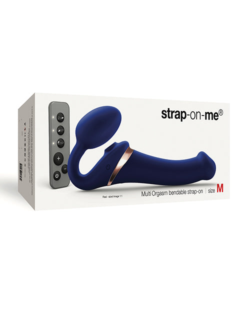 Strap on Me Multi Orgasm Bendable Strapless Strap on Medium - Night Blue