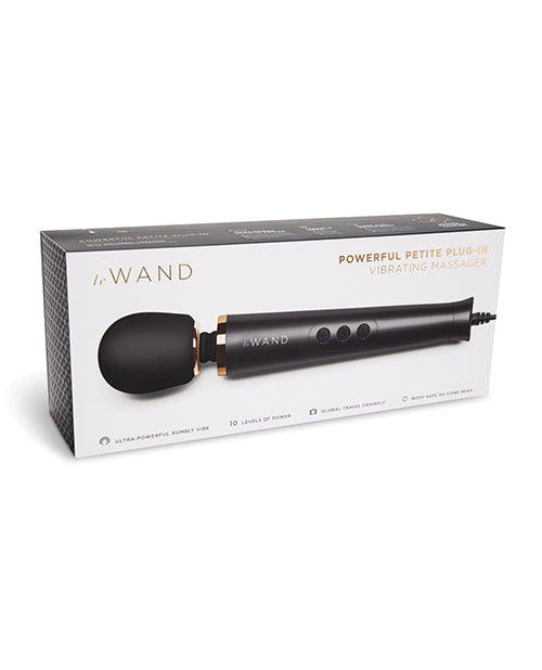 Le Wand Powerful Petite Rechargeable Vibrating Massager - Black