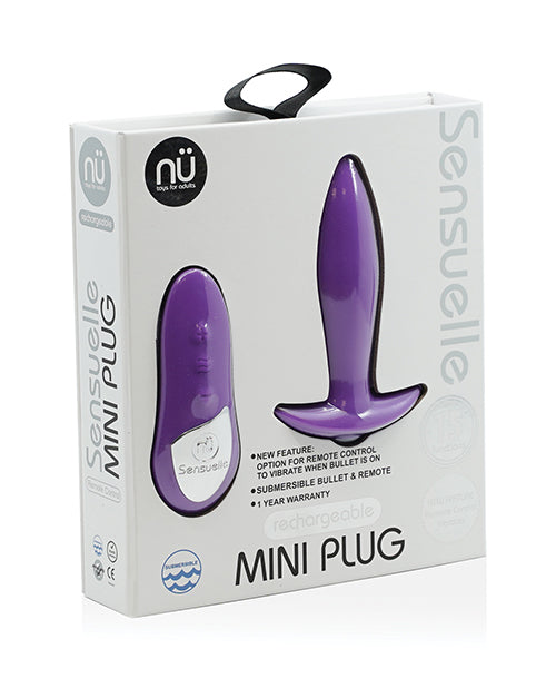 Nu Sensuelle Remote Control Rechargeable Mini Plug - Purple