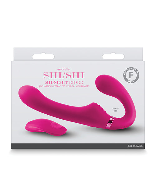 ShiShi Midnight Rider Rechargeable Strapless Strap on w/Remote - Pink