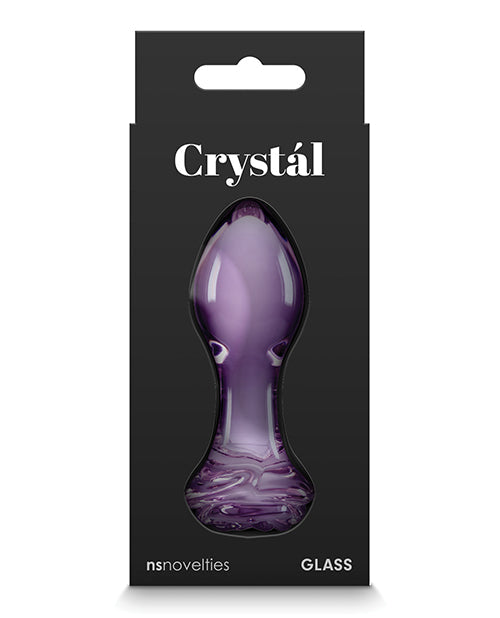 Crystal Rose Butt Plug - Purple