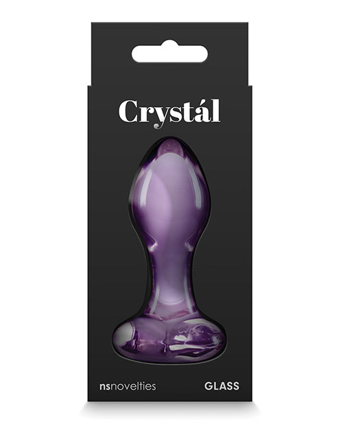 Crystal Heart Butt Plug - Purple