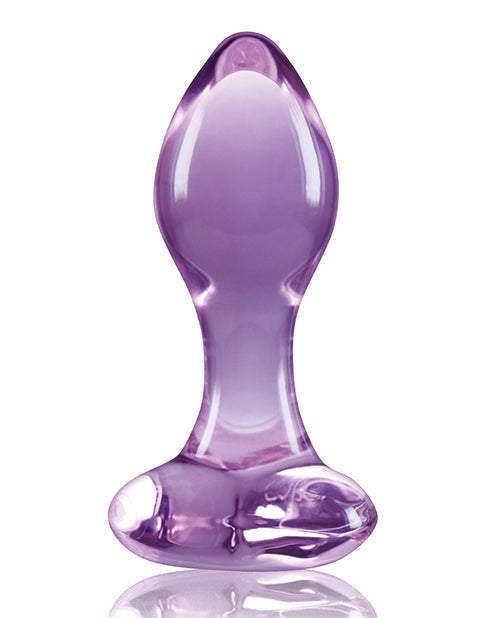 Crystal Heart Butt Plug - Purple