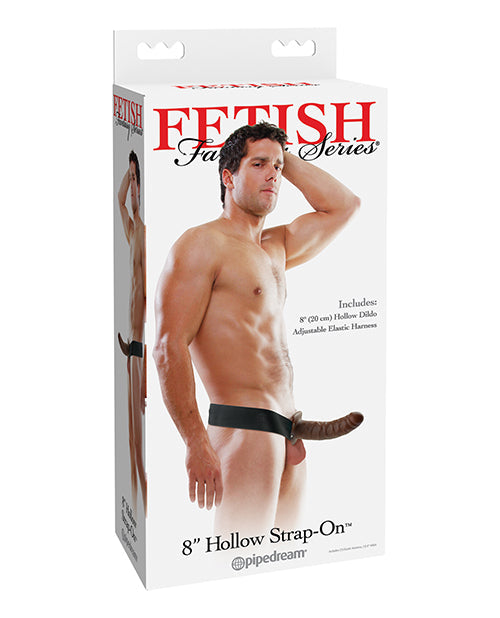 Fetish Fantasy Series 8" Hollow Strap On - Brown