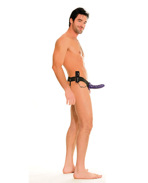 Fetish Fantasy Series for Him or Her Vibrating Hollow Strap-On - Purple