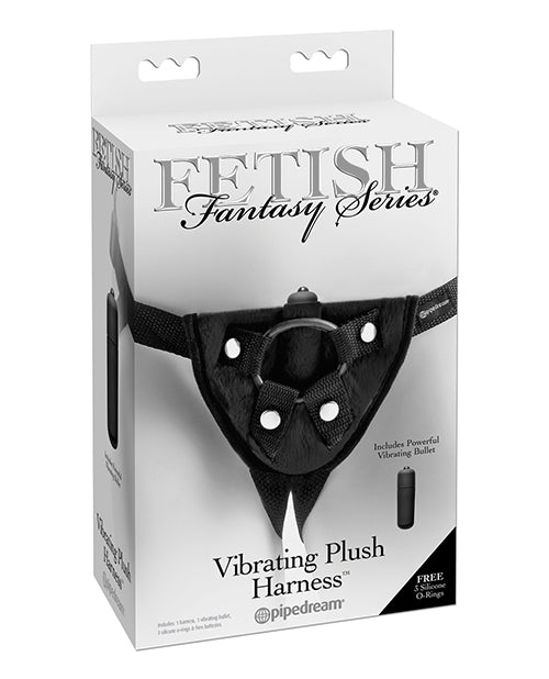 Fetish Fantasy Series Vibrating Plush Harness - Black