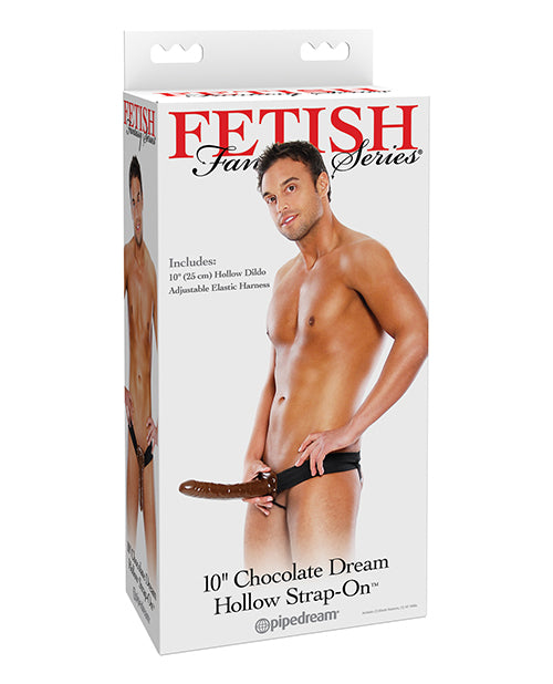 Fetish Fantasy Series 10" Chocolate Dream Hollow Strap On