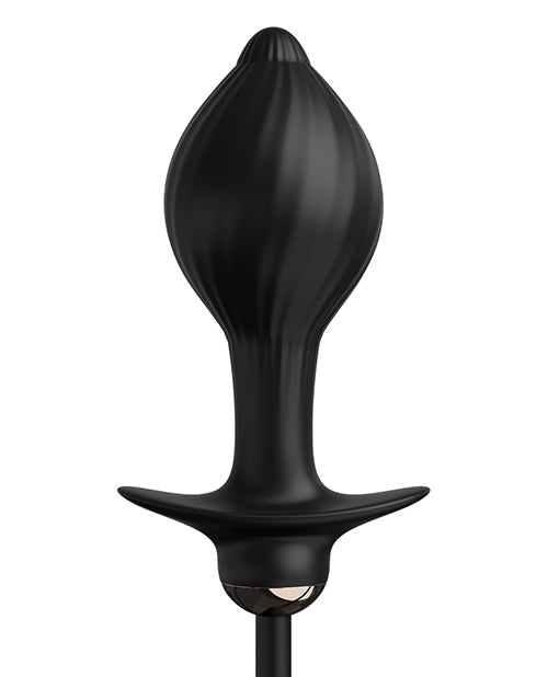 Anal Fantasy Elite Collection Auto Throb Inflatable Vibrating Plug - Black