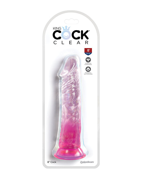King Cock Clear 8" Cock - Pink