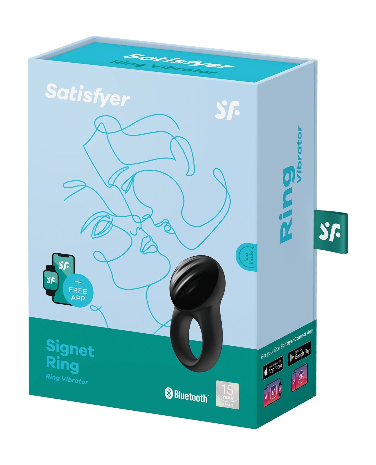 Satisfyer Signet Ring w/Bluetooth App - Blue