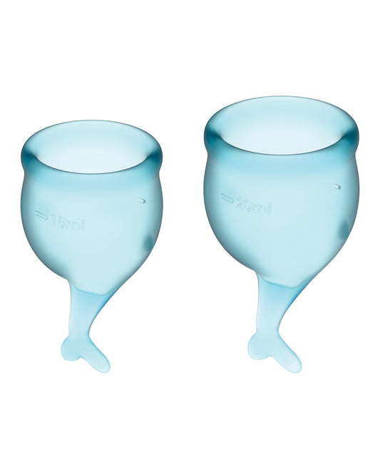 Satisfyer Feel Secure Menstrual Cup - Light Blue