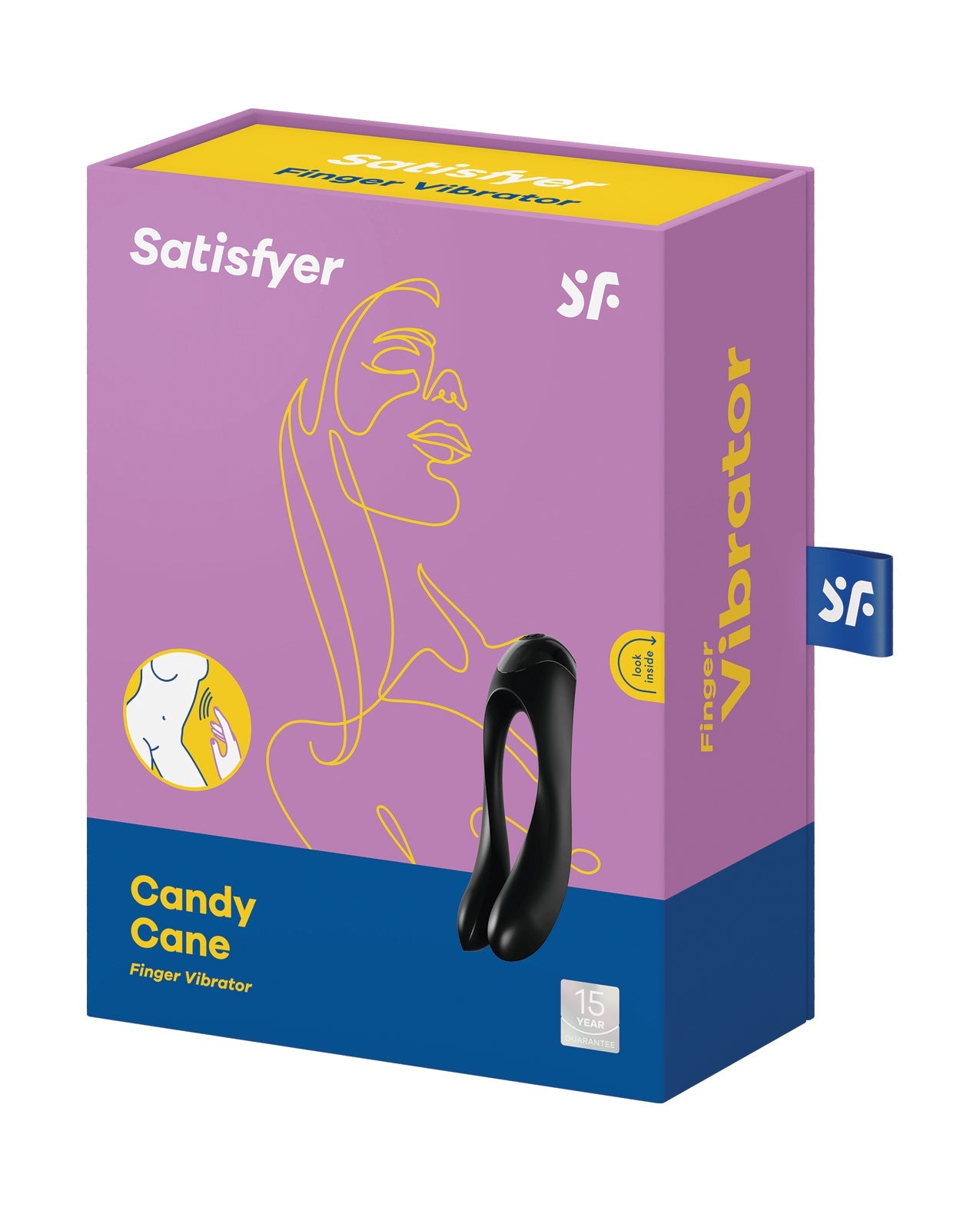Satisfyer Candy Cane Finger Vibrator - Black