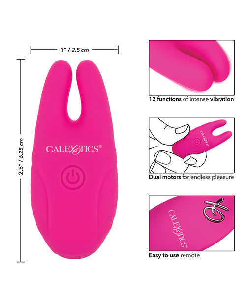 Silicone Nipple Clamps w/Remote - Pink