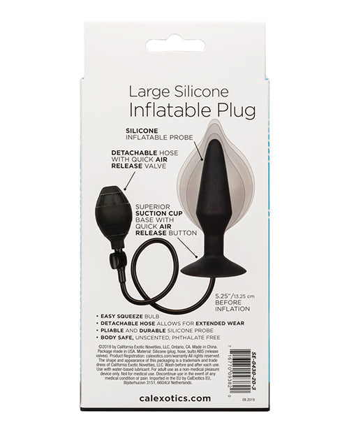 Large Silicone Inflatable Plug - Black