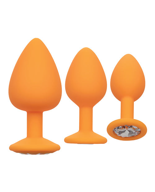 Cheeky Gems 3 pc Plug Set - Orange