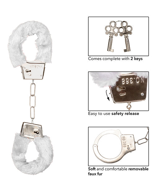 Playful Furry Cuffs - White