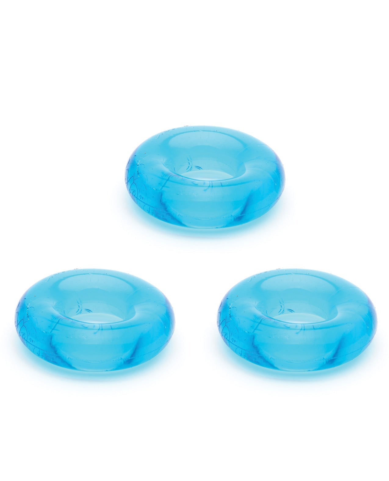 Sport Fucker Chubby Cockring Pack of 3 - Ice Blue