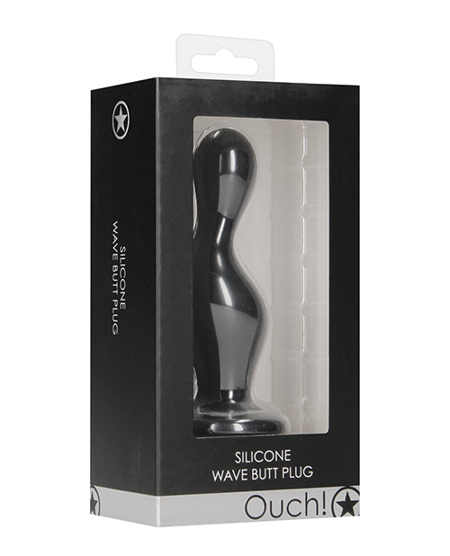 Shots Ouch Wave Butt Plug - Black