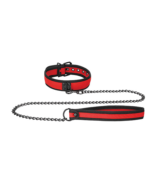 Shots Ouch Puppy Play Puppy Collar w/Leash - Red