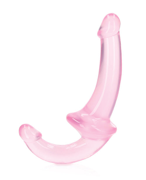 Shots RealRock Crystal Clear 6" Strapless Strap-On - Pink