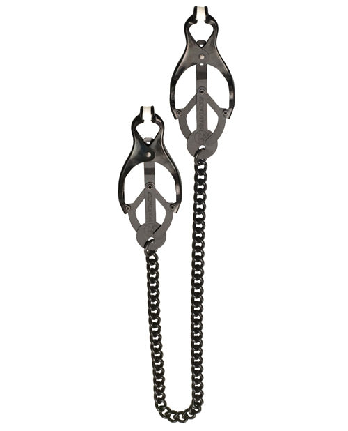 Spartacus Black Butterfly Style Nipple Clamps w/Chain