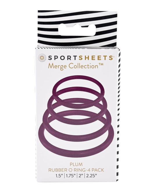 Sportsheets O Ring 4 Pack - Plum