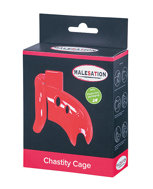 MALESATION Chastity Cage - Red