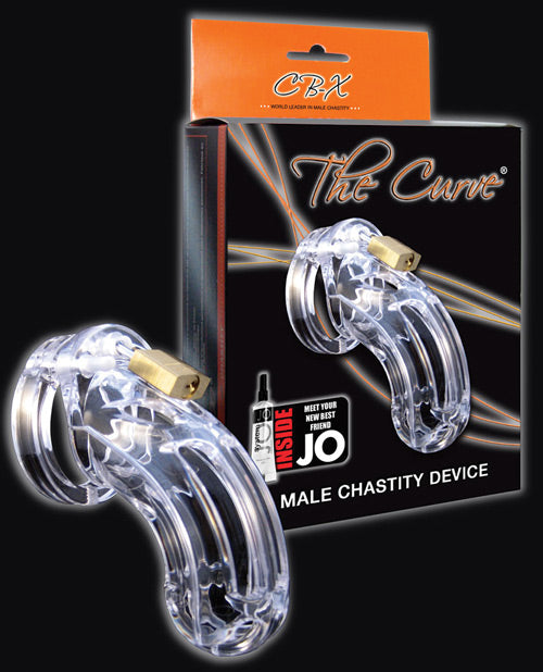 The Curve 3 3/4" Curved Cock Cage & Lock Set - Clear