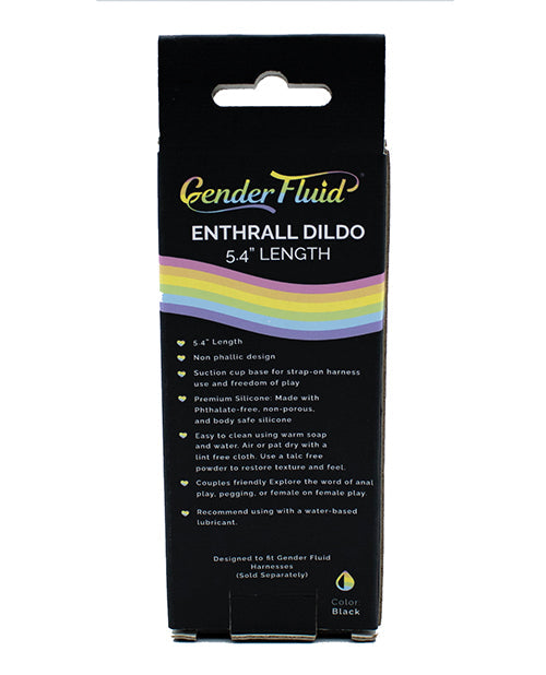 Gender Fluid 5.5" Enthrall Strap On Dildo - Black