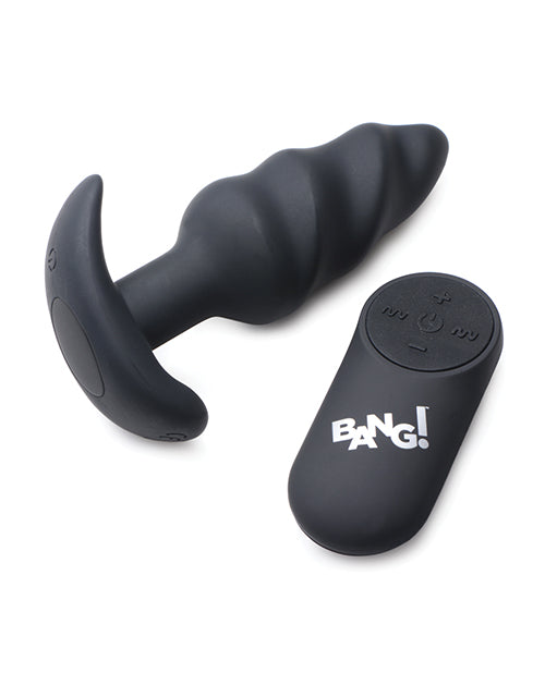 Bang! Vibrating Butt Plug w/Remote Control - Black