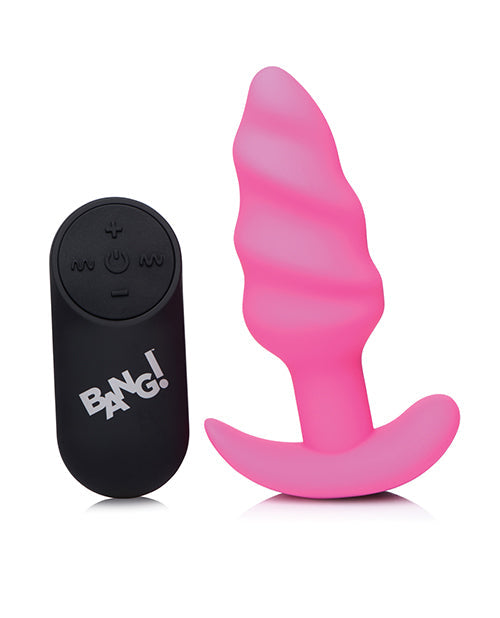 Bang! Vibrating Butt Plug w/Remote Control - Pink