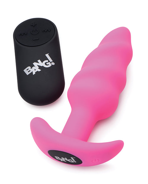 Bang! Vibrating Butt Plug w/Remote Control - Pink